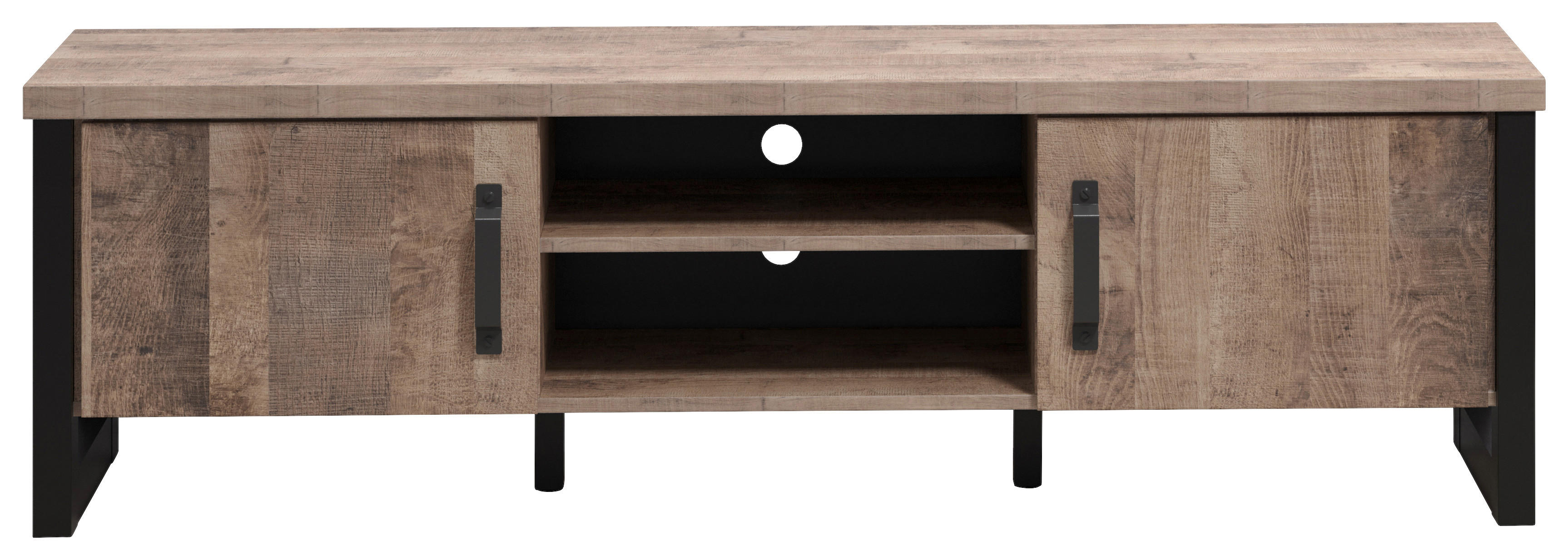 TV-Lowboard Emile Eiche Tabak Nachbildung B/H/T: ca. 166x50x45 cm Emile - Eiche (166,00/50,00/45,00cm) - Trendteam