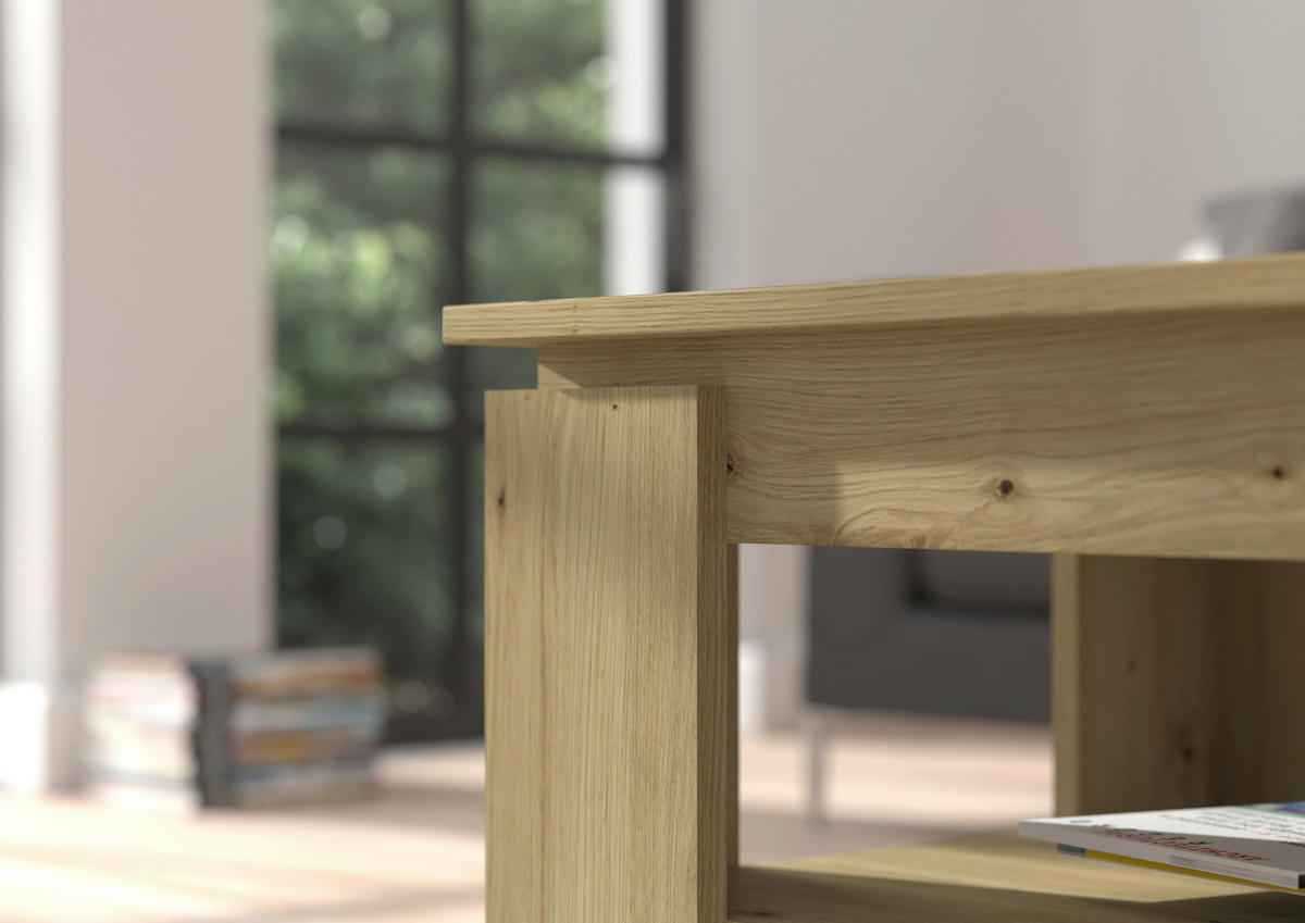 Couchtisch Titan Eiche Artisan Nachbildung B/H/T: ca. 100x45x60 cm Titan - Eiche (100,00/45,00/60,00cm) - xonox.home