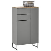 Midischrank Denver grau matt Eiche Evoke Coast Nachbildung B/H/T: ca. 60x106x32 cm Denver - Eiche/grau (60,00/106,00/32,00cm)