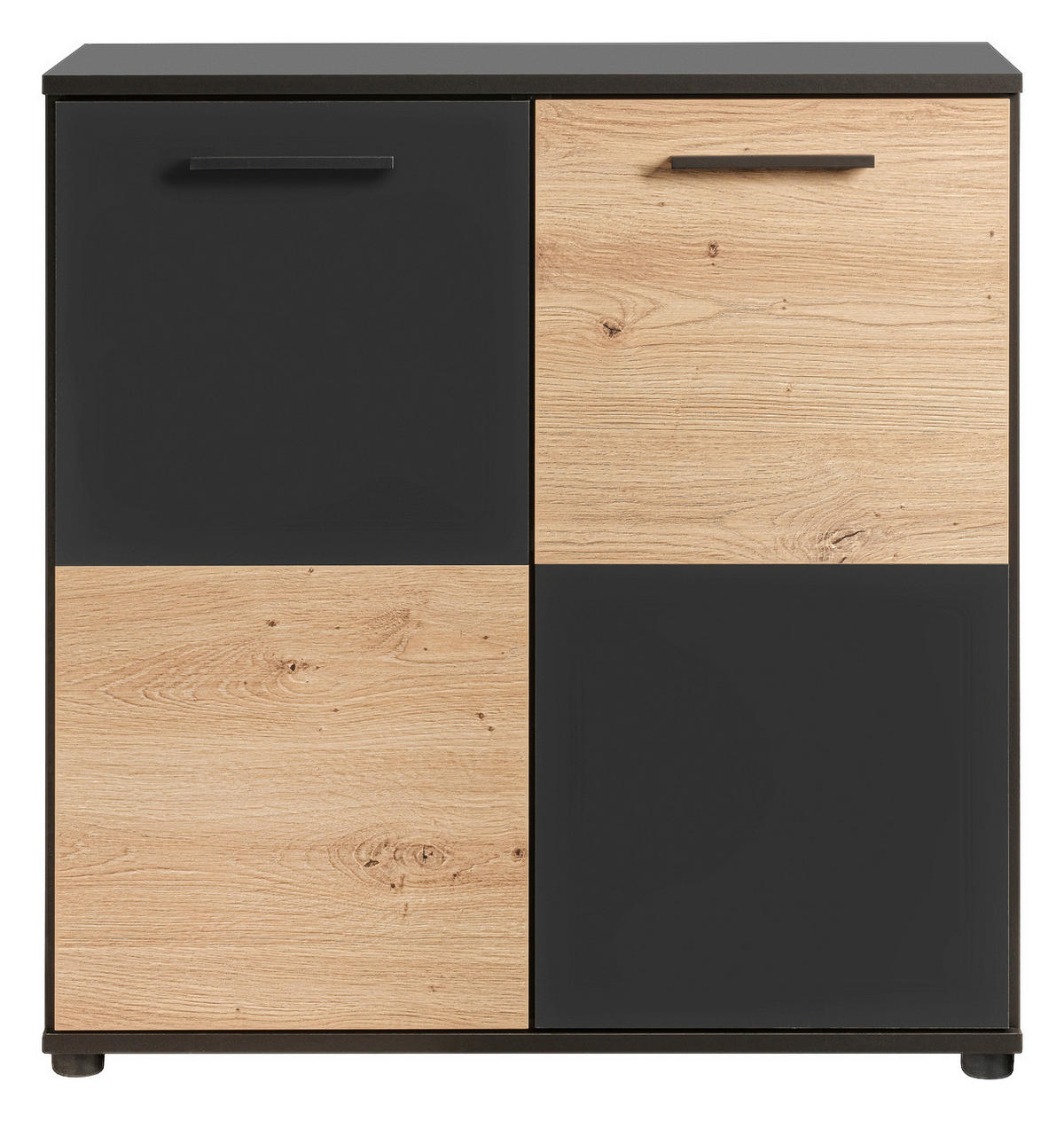 Kommode Zero Eiche Artisan Oak Nachbildung anthrazit B/H/T: ca. 72x72x34 cm Zero - Eiche/anthrazit (72,00/72,00/34,00cm)