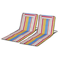 Outsunny Strandliege 2er Set mehrfarbig Stahl B/H/L: ca. 53x45x124 cm Strandliege 2er Set - mehrfarbig (124,00/53,00/45,00cm) - Outsunny