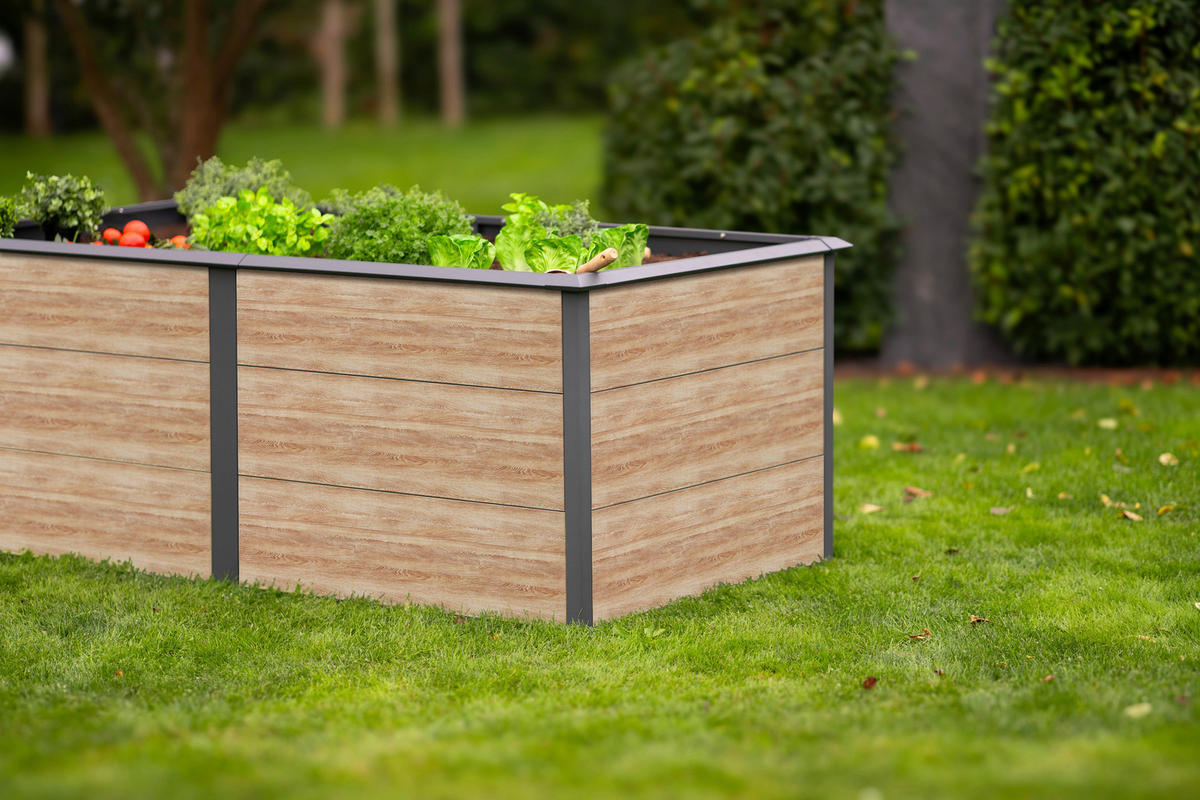 Westmann Hochbeet Primus-Multi XL anthrazit Metall B/H/T: ca. 200x77x100 cm Primus-Multi XL - natur/anthrazit (200,00/77,00/100,00cm) - Westmann