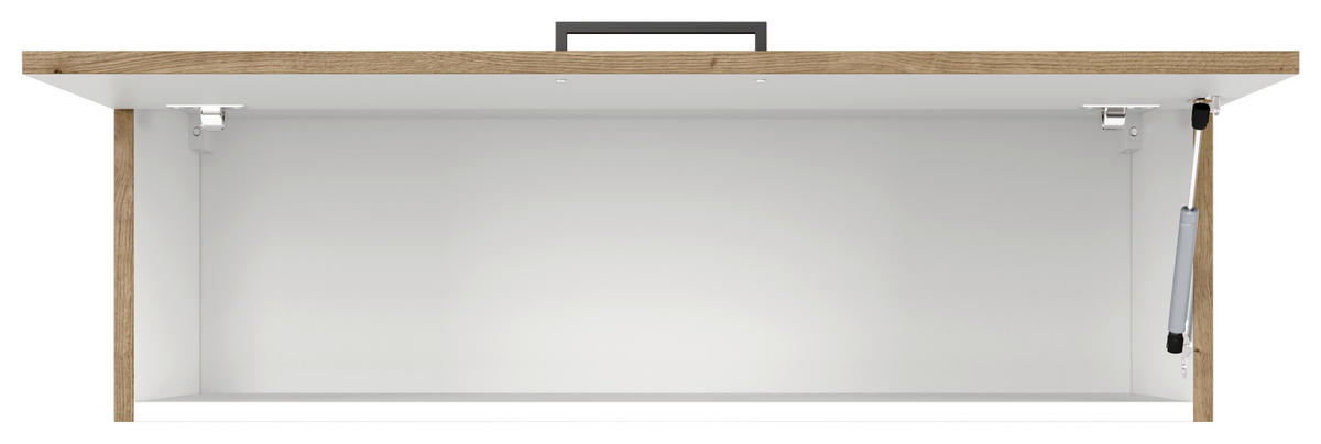 Flex-Well Hängeschrank Cara grün B/H/T: ca. 100x32x32 cm Cara - Eiche/schwarz (100,00/32,00/32,00cm) - Flex-Well
