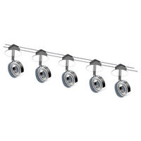 Näve Leuchten LED-Leuchten 1251042 stahlfarbig Metall Kunststoff B/H/T: ca. 6x12x50 cm 5 Brennstellen Tony - stahlfarbig (6,00/12,00/50,00cm) - Näve Leuchten
