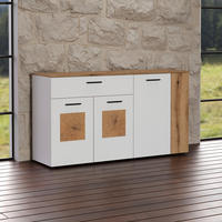 Sideboard Vitoria weiß Eiche Evoke Coast Nachbildung B/H/T: ca. 150x83x42 cm Vitoria - Eiche/weiß (150,00/83,00/42,00cm)
