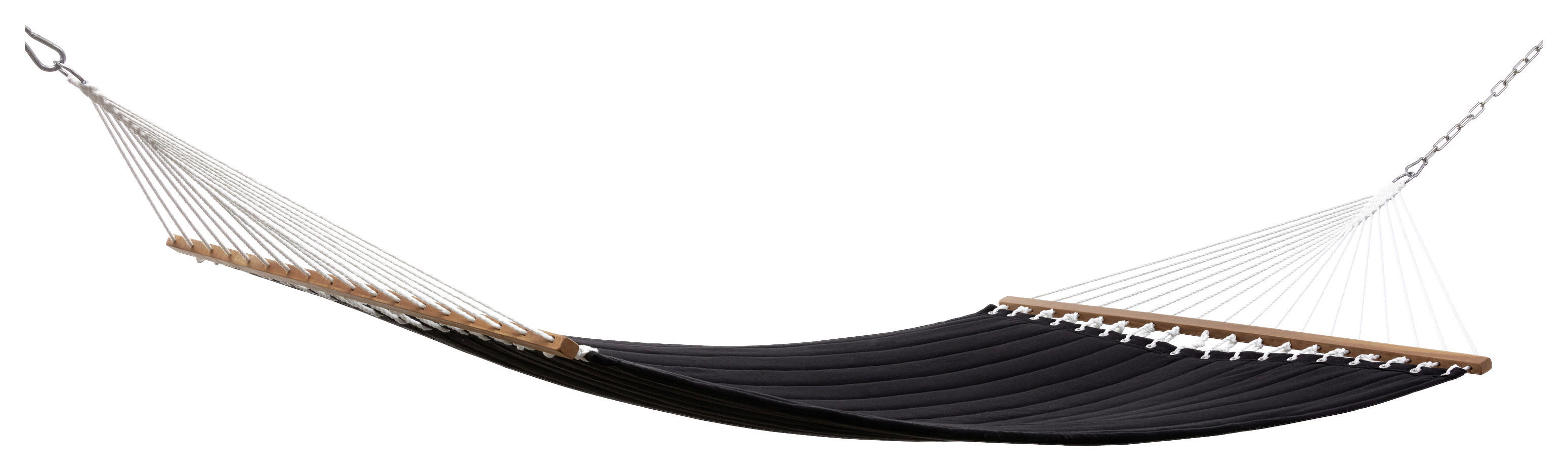 Grasekamp Stabhängematte schwarz Holz B/L: ca. 160x200 cm Stabhängematte - schwarz (160,00/200,00cm) - Grasekamp