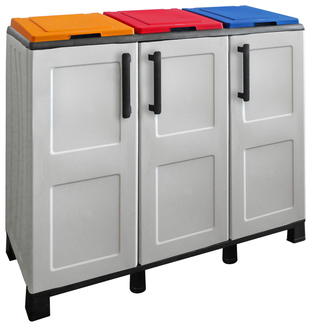 ArtPlast Mülltrennungsschrank Idea hellgrau Kunststoff B/H/T: ca. 102x90x37 cm Idea - hellgrau (102,00/90,00/37,00cm) - ArtPlast