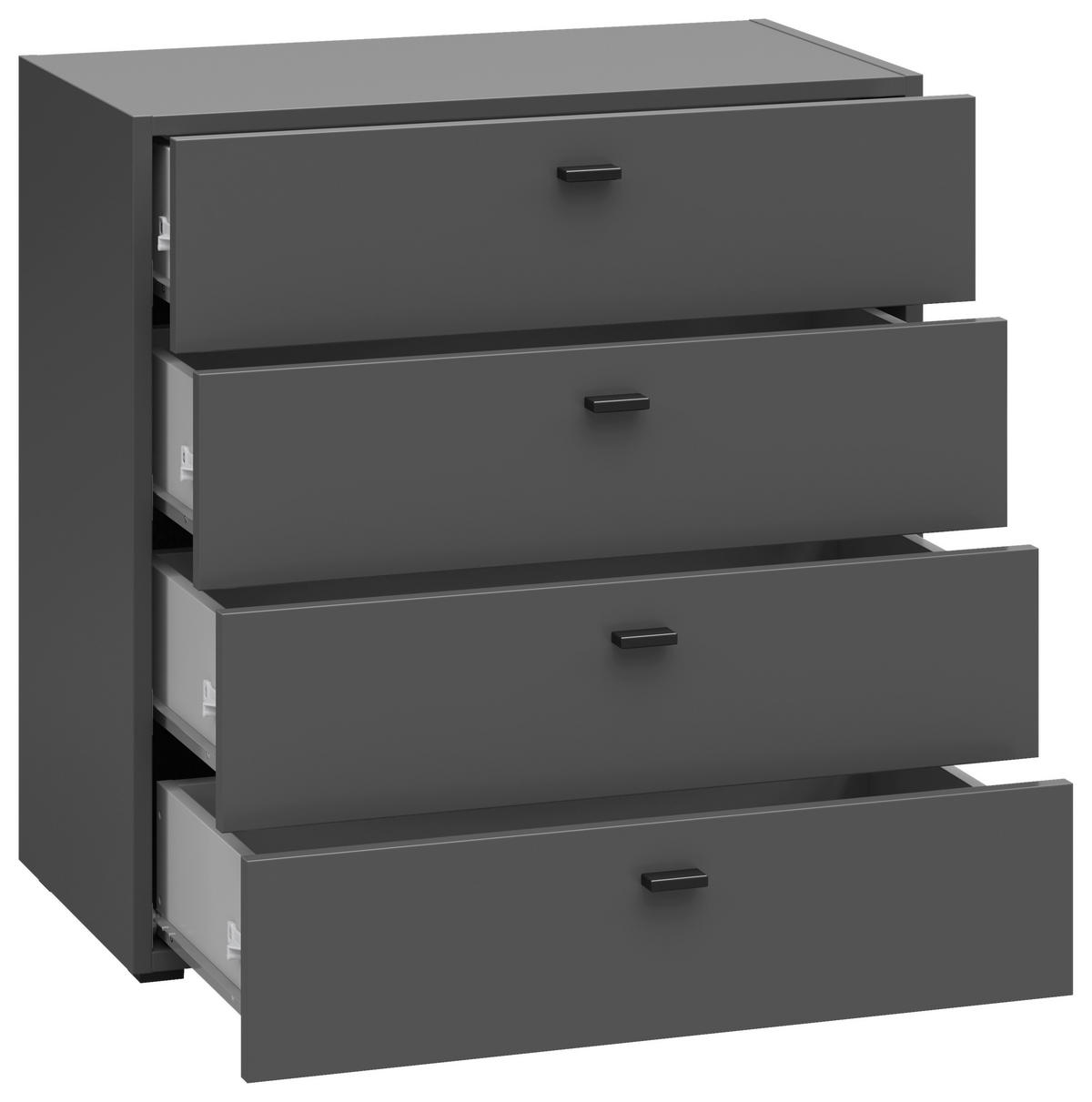 Schubkastenkommode System 64 anthrazit matt B/H/T: ca. 64x64x35 cm System 64 - anthrazit (64,00/64,00/35,00cm)