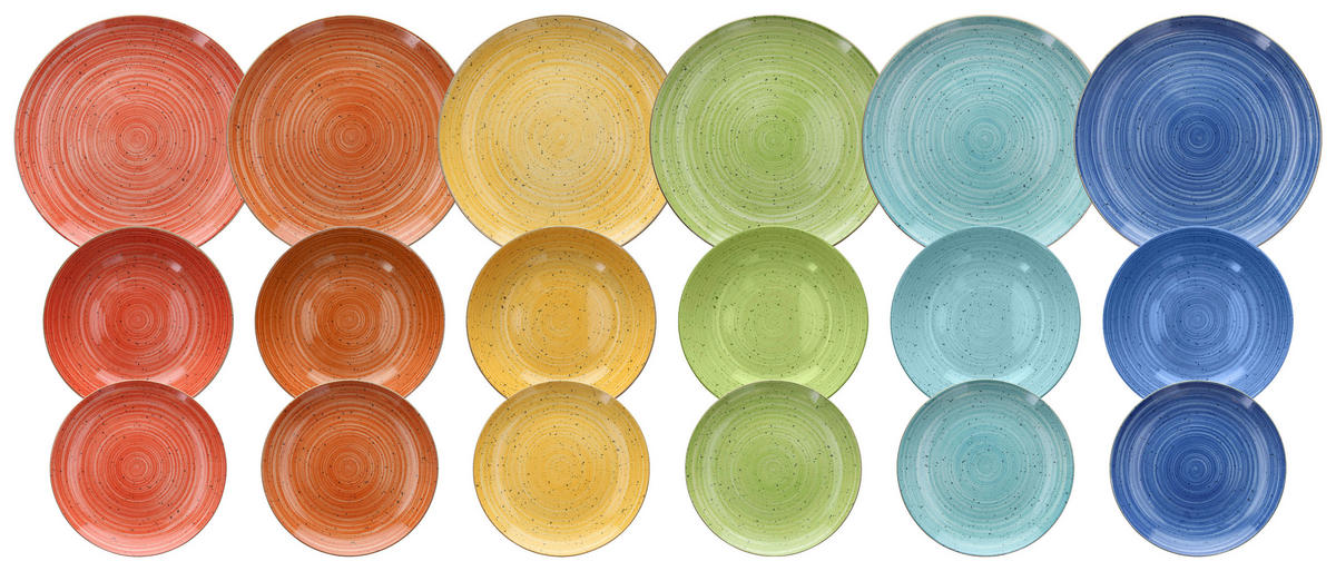 TOGNANA Tafelservice Kaleidos multicolor Porzellan 18 tlg. Kaleidos - multicolor - TOGNANA