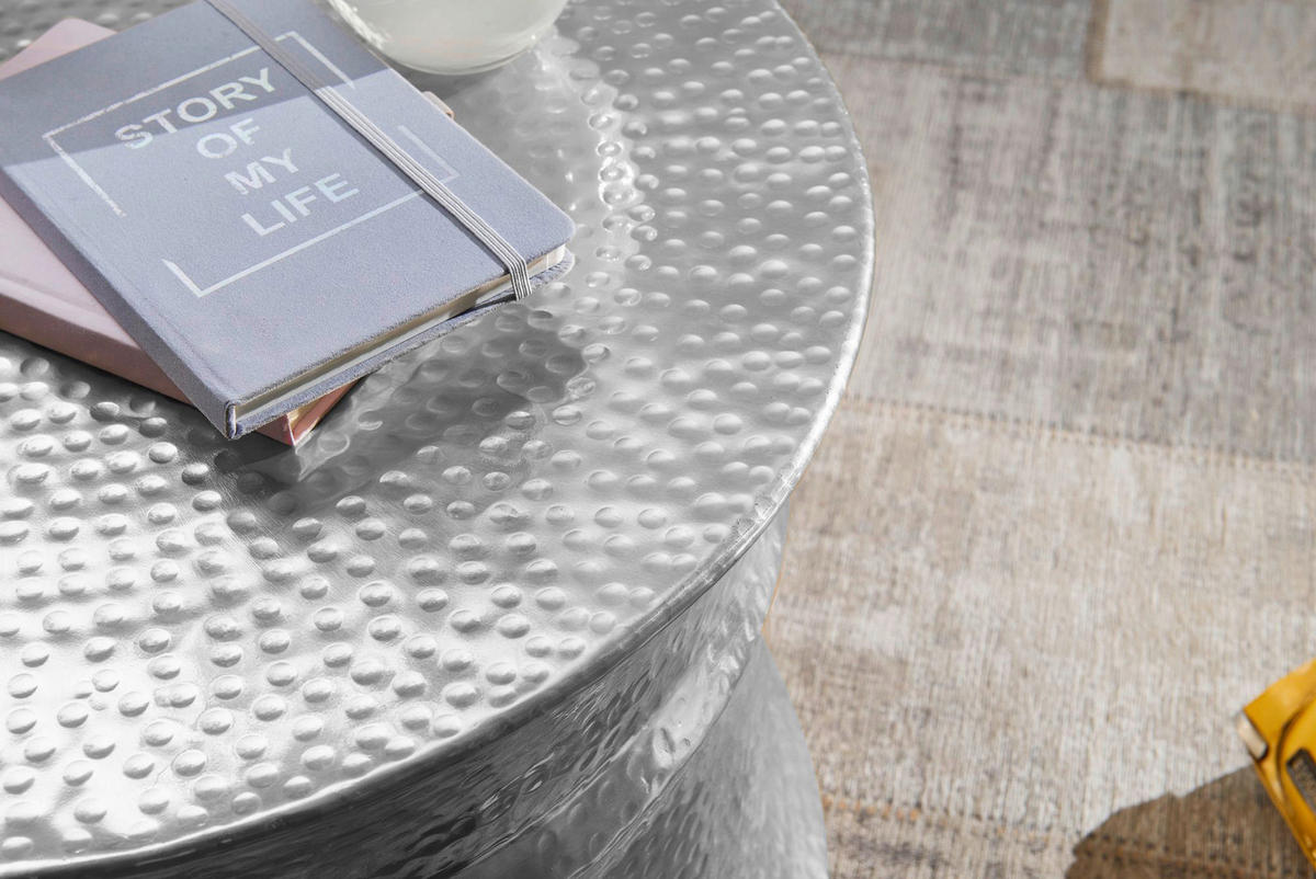 Couchtisch silber B/H/T: ca. 0x41x0 cm Couchtisch - silber (0,00/41,00/0,00cm) - Wohnling