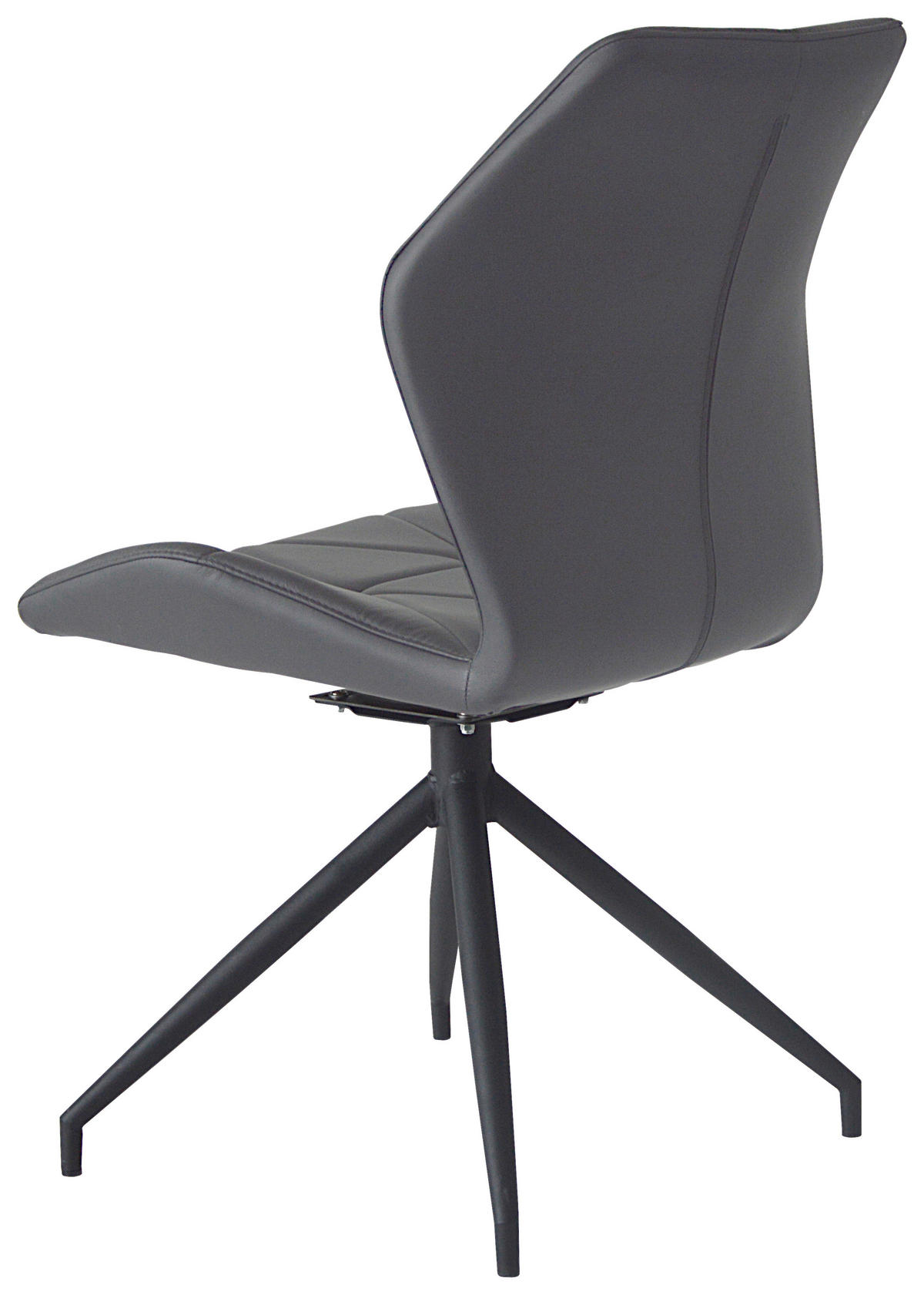 Stuhl IMKE  2er-Set grau schwarz Kunstleder Metall B/H/T: ca. 52x90,5x62 cm IMKE  2er-Set - schwarz/grau (52,00/90,50/62,00cm) - byLIVING