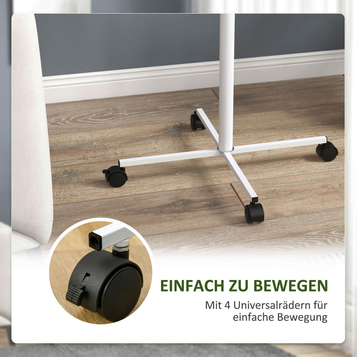 PawHut Vogelstange weiß Holz B/H/L: ca. 60x138x60 cm Vogelstange - weiß (60,00/60,00/138,00cm) - PawHut