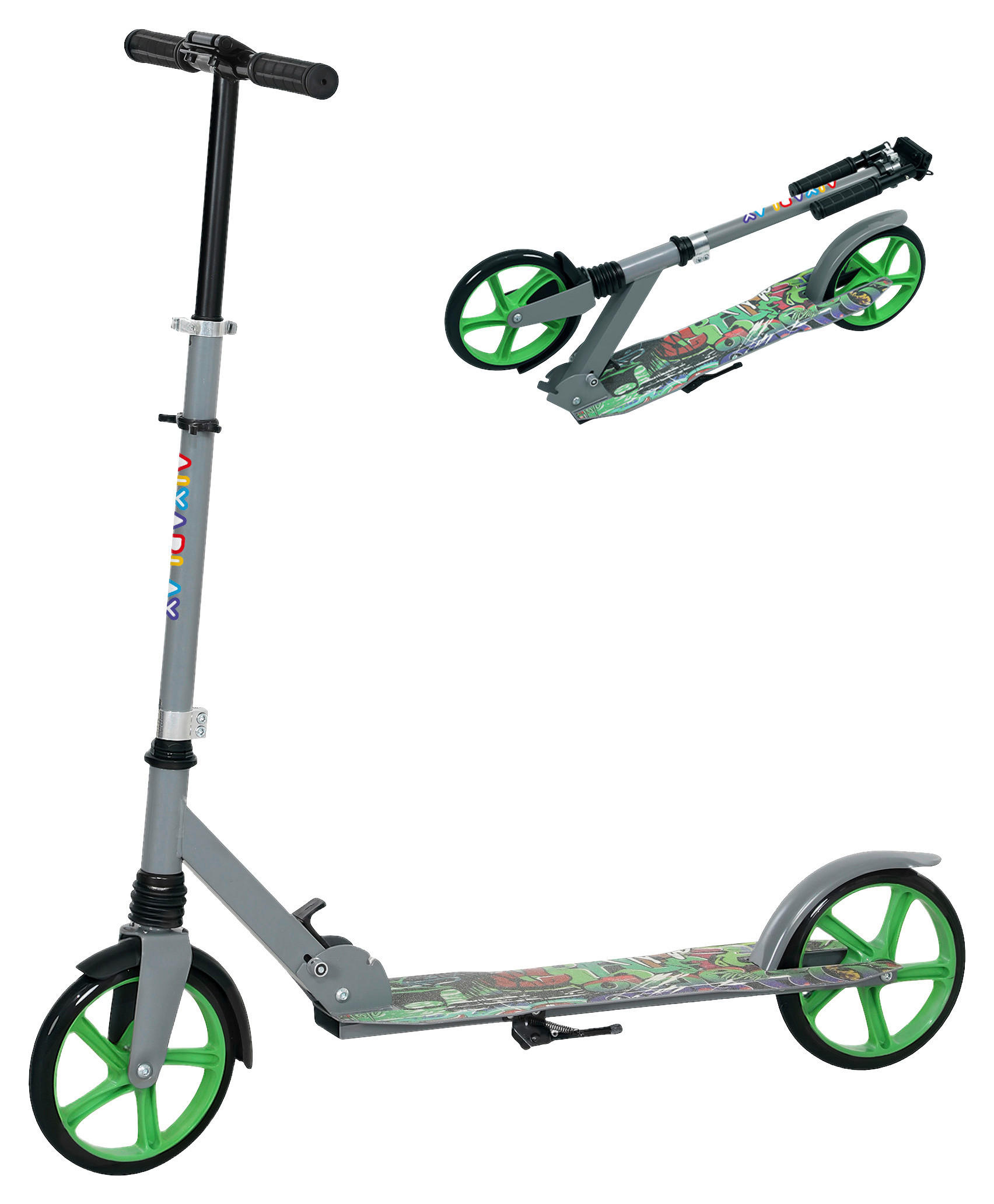 AIYAPLAY Kinderscooter grün B/H/L: ca. 38x103x94 cm Kinderscooter - grün (94,00/38,00/103,00cm) - AIYAPLAY