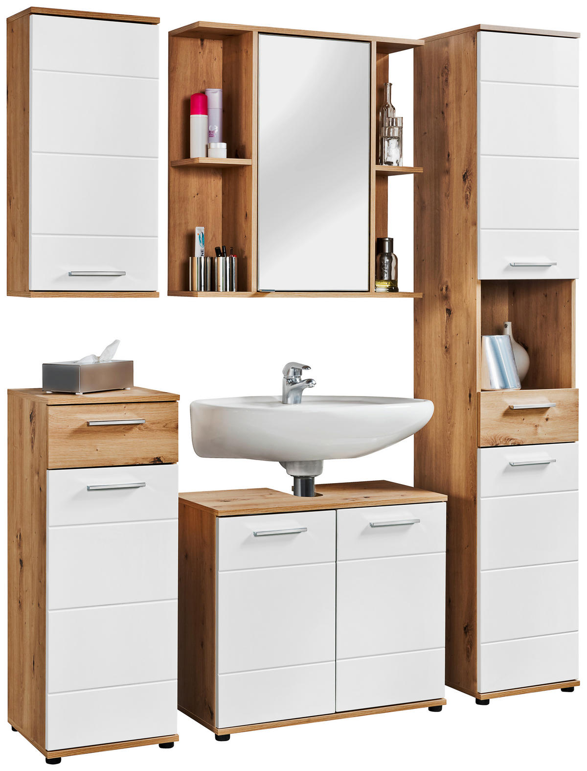 Spiegelschrank Bergen Eiche Artisan Nachbildung B/H/T: ca. 70x74x23 cm Bergen - Eiche (70,00/74,00/23,00cm)