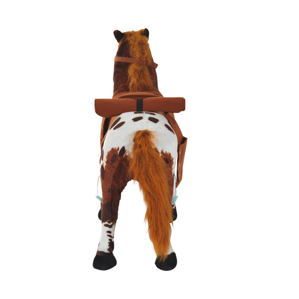 HOMCOM Kinder Schaukelwippe B/H/L: ca. 28x60x85 cm Kinder_Reitpferd - braun (85,00/28,00/60,00cm) - HOMCOM