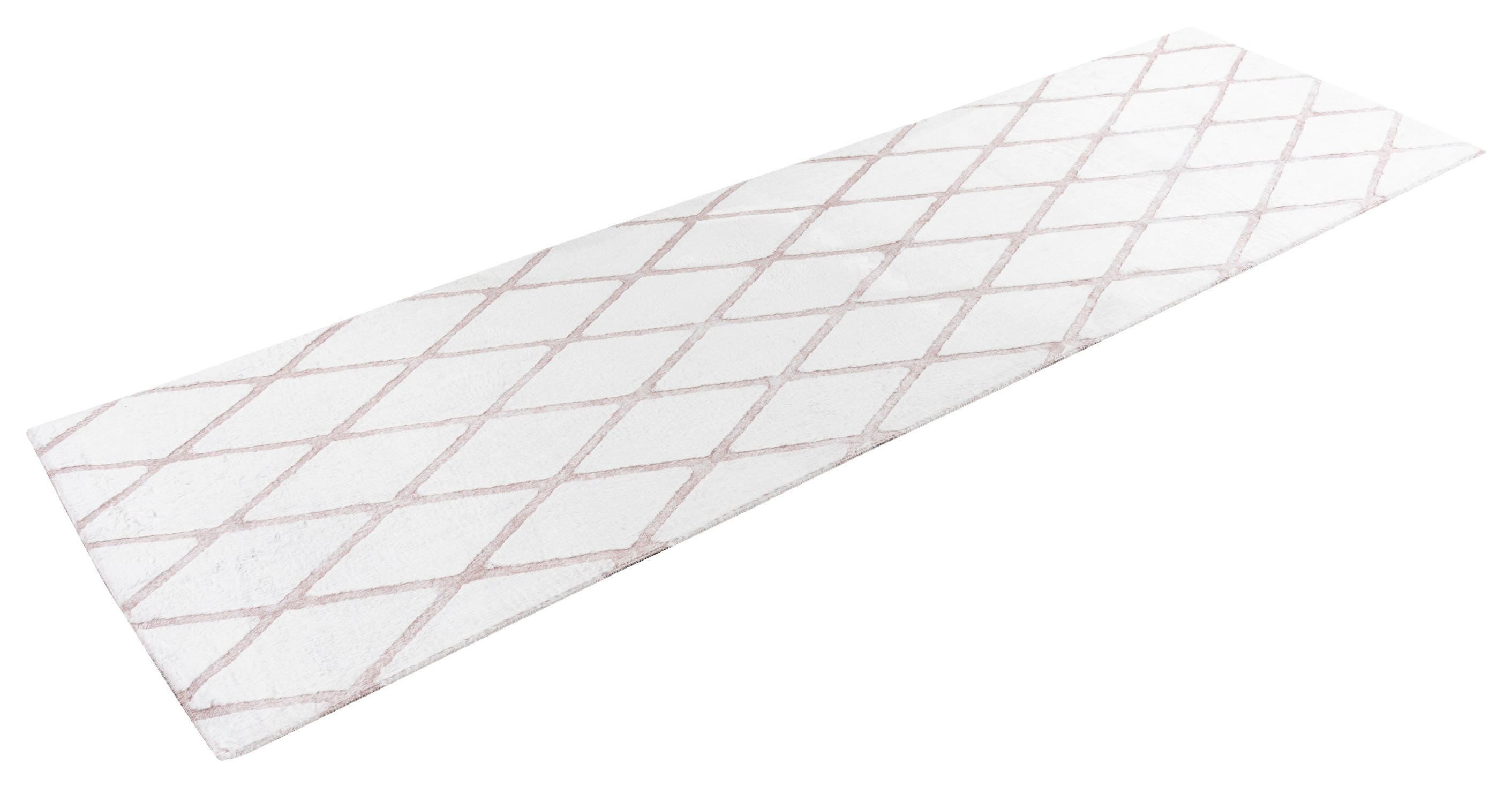 360Living Teppich Vivica rosé B/L: ca. 80x250 cm Vivica - weiß/rosé (80,00/250,00cm) - 360Living