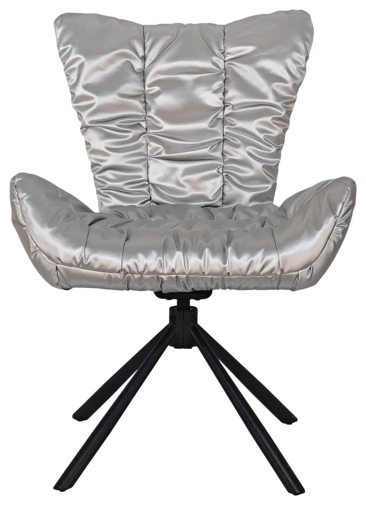 Drehstuhl Brest silber Kunstleder Nylon B/T: ca. 67x65 cm Brest - schwarz/silber (67,00/65,00cm)