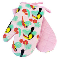 Küchenzubehör Ofenhandschuhe-Paar_Tukan - bunt (17,00/29,00cm)