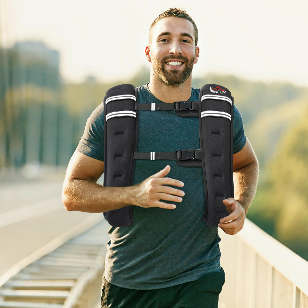 HOMCOM Fitness-Zubehör schwarz Polyester B/H/L: ca. 35x40x0,1 cm Gewichtsweste - schwarz (0,10/35,00/40,00cm) - HOMCOM