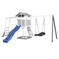 AXI Spielturm Beach Tower grau B/H/L: ca. 519x242x349 cm Beach Tower - blau/weiß (349,00/519,00/242,00cm) - AXI