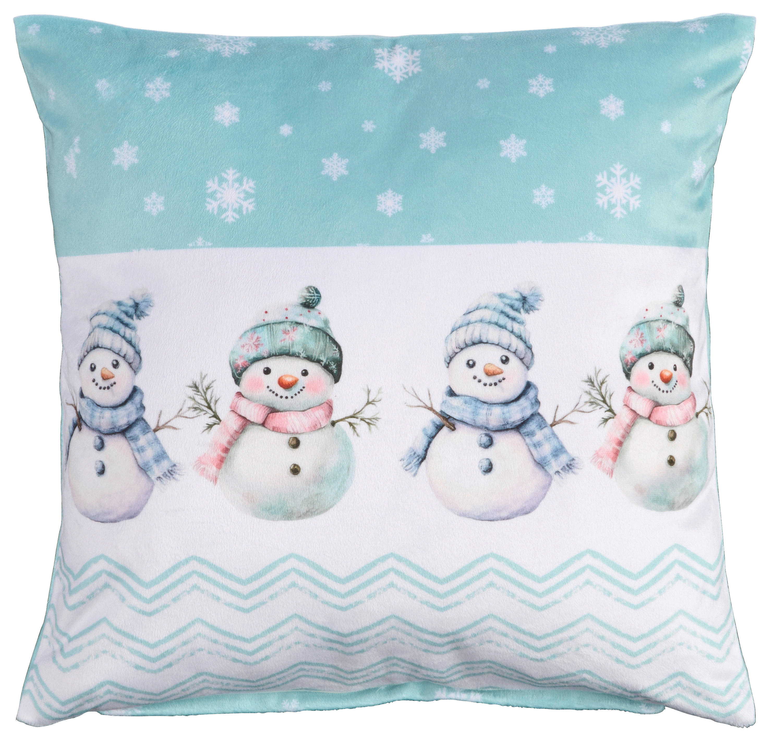 Dekokissen Dekokissen_Schneemann 45x45cm - blau (45,00/45,00cm)