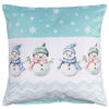 Dekokissen Dekokissen_Schneemann 45x45cm - blau (45,00/45,00cm)
