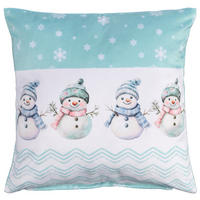 Dekokissen Dekokissen_Schneemann 45x45cm - blau (45,00/45,00cm)