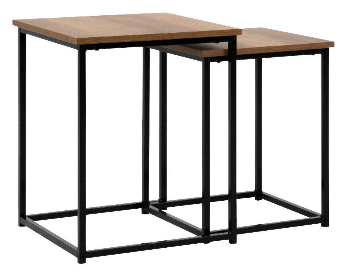 Beistelltisch Trelleborg B/H/T: ca. 40x50x40 cm Trelleborg - Eiche/schwarz (40,00/50,00/40,00cm)