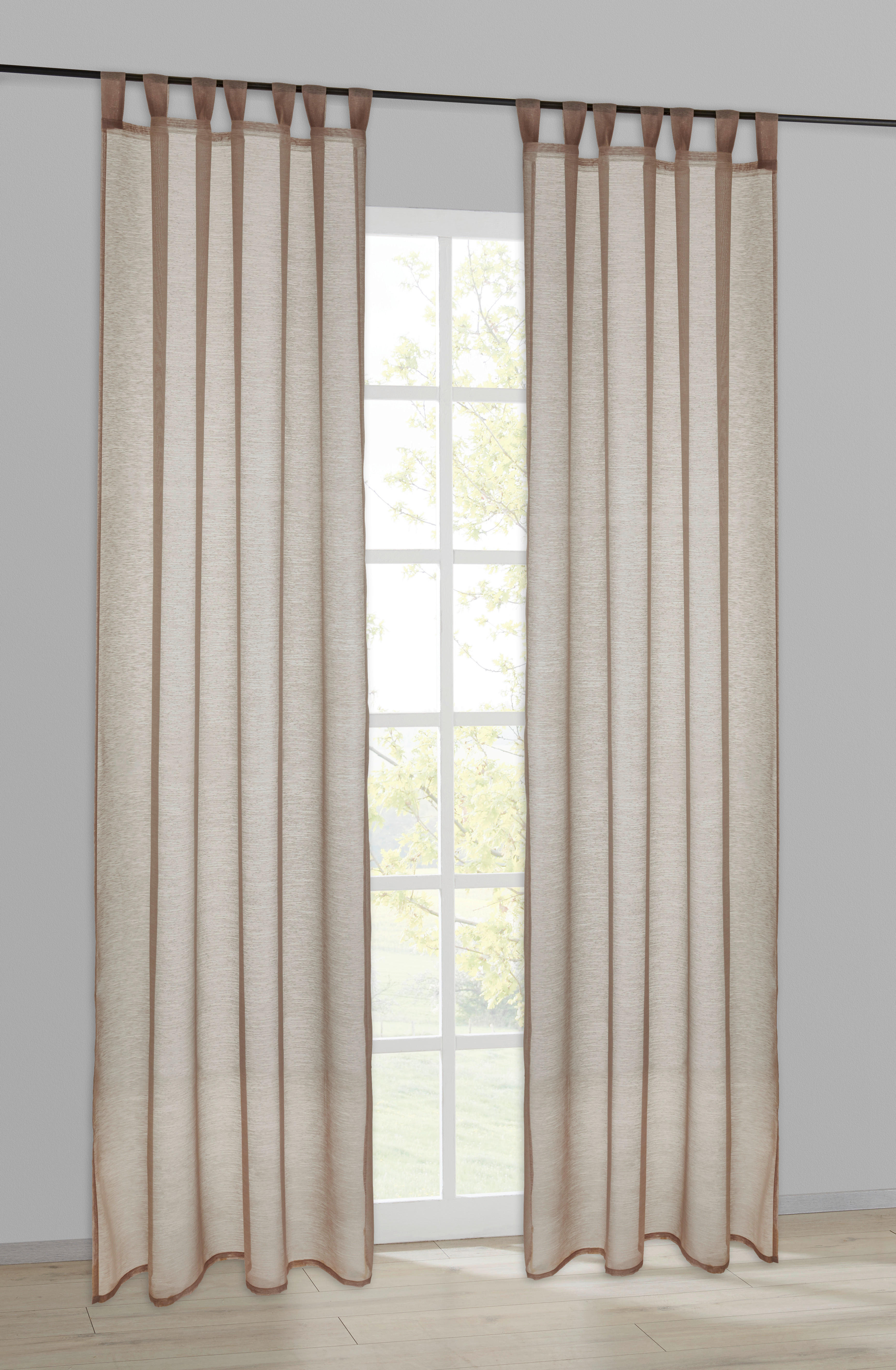 Kombivorhang Julia taupe B/L: ca. 135x235 cm Julia - taupe (135,00/235,00cm) - POCOline