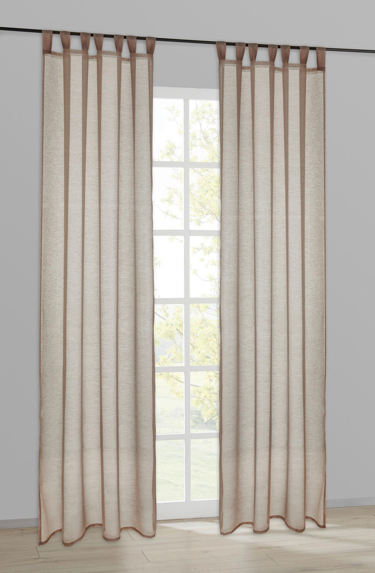Kombivorhang Julia taupe B/L: ca. 135x235 cm Julia - taupe (135,00/235,00cm) - POCOline