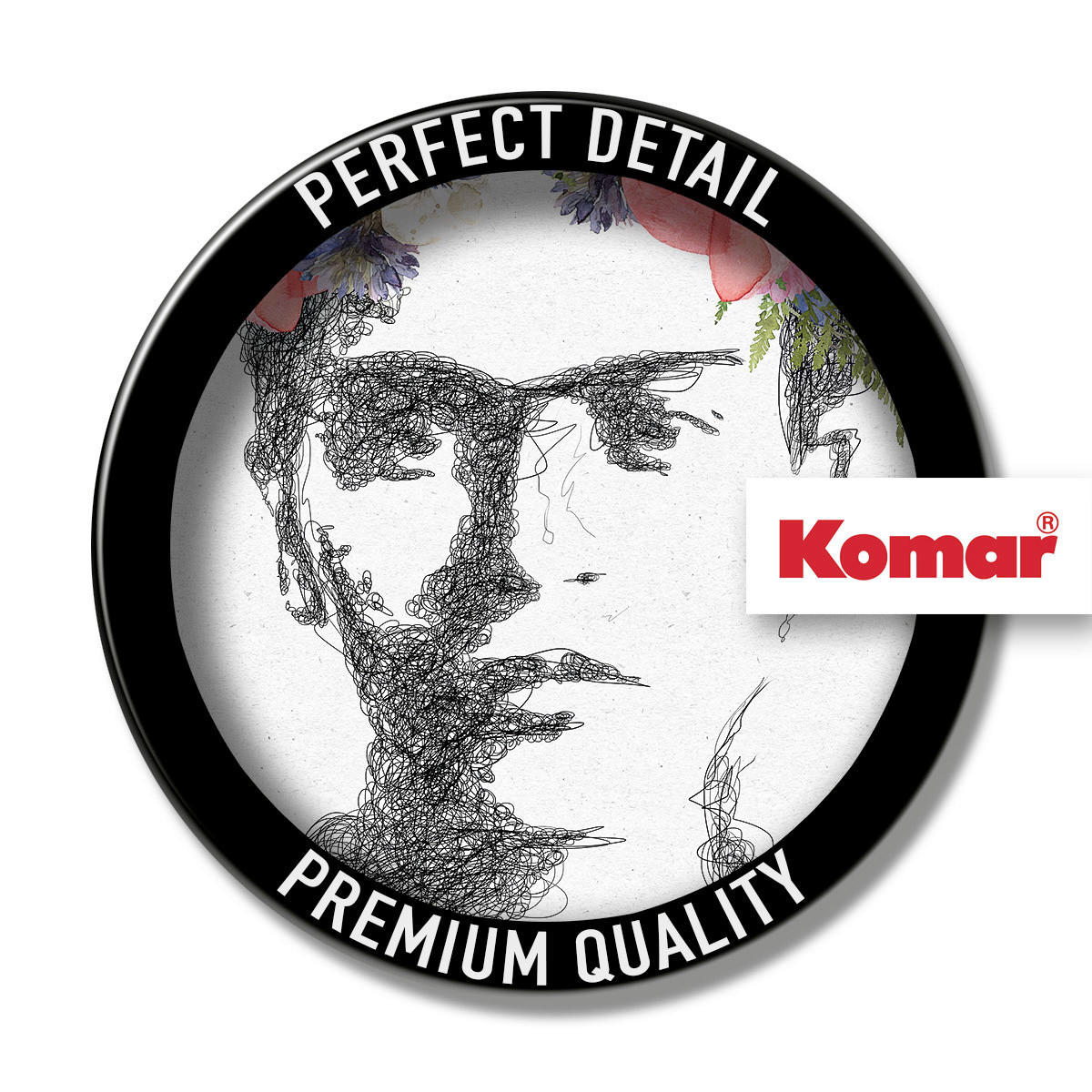 Komar Poster Leticia Fineline Frau B/L: ca. 40x50 cm Leticia Fineline - (40,00/50,00cm) - Komar