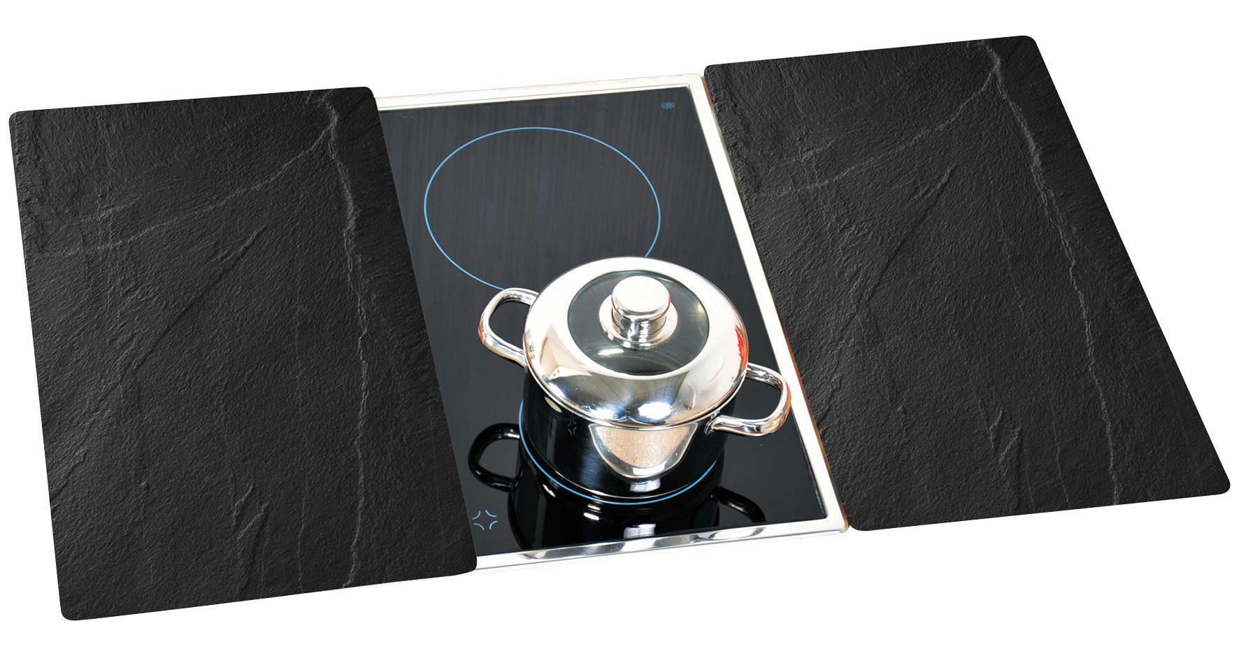 Kesper Glasschneideplatte Schiefergrau Glas B/L: ca. 28,5x50 cm Glasschneidplatte_2erSet - (28,50/50,00cm) - Kesper