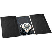 Kesper Glasschneideplatte Schiefergrau Glas B/L: ca. 28,5x50 cm Glasschneidplatte_2erSet - (28,50/50,00cm) - Kesper