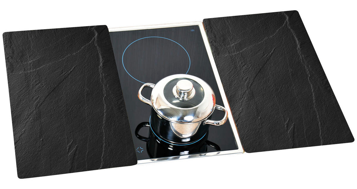 Kesper Glasschneideplatte Schiefergrau Glas B/L: ca. 28,5x50 cm Glasschneidplatte_2erSet - (28,50/50,00cm) - Kesper