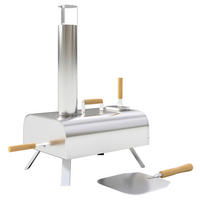 Outsunny Pizzaofen Edelstahl B/H/L: ca. 36x75x79 cm Pizzaofen - silber (79,00/36,00/75,00cm) - Outsunny