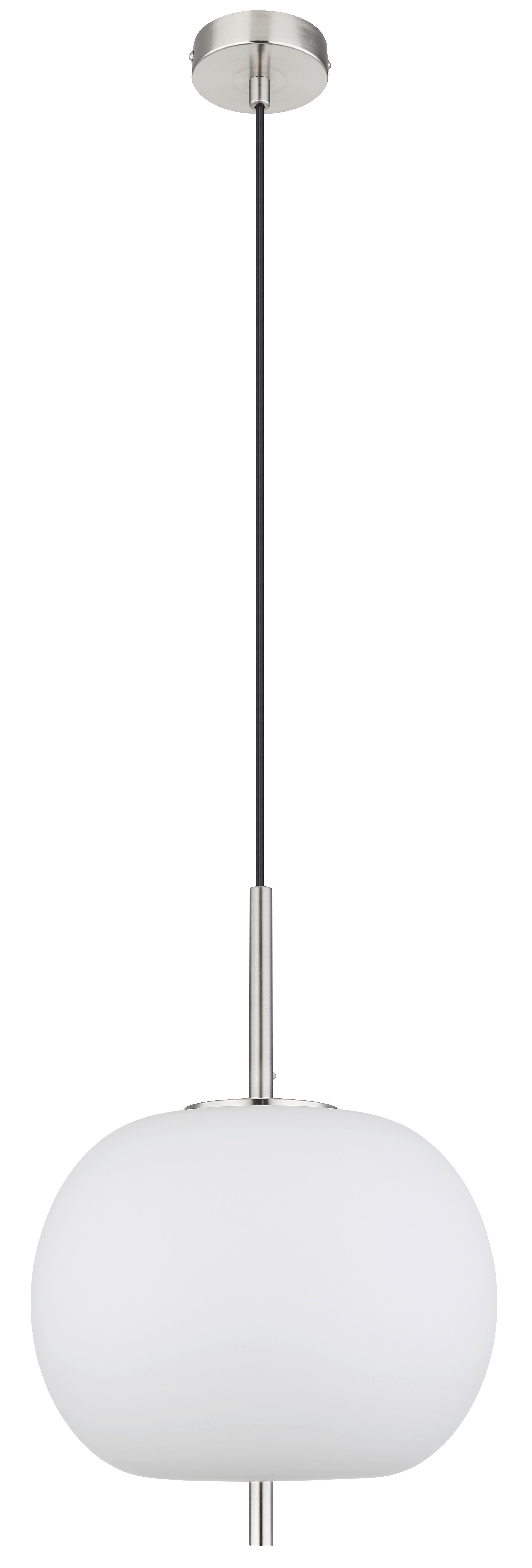 GLOBO Pendelleuchte nickel Metall Glas H/D: ca. 120x30 cm 1.0 Brennstellen 15345H1NO - nickel (30,00/120,00cm) - GLOBO