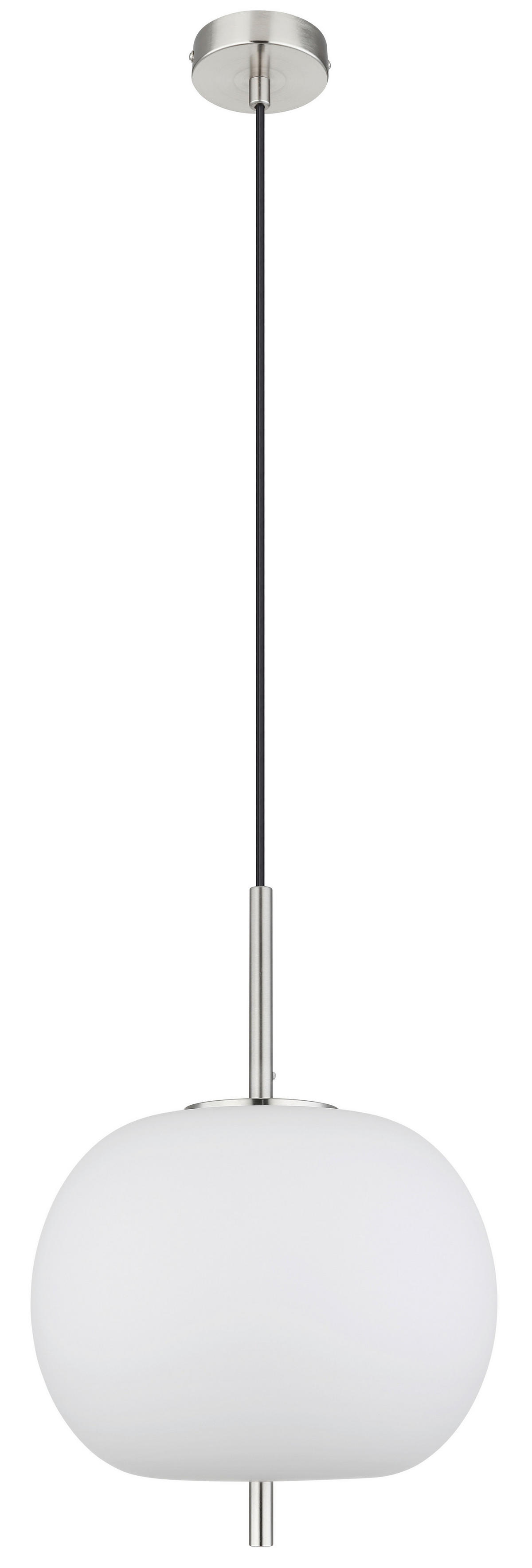 GLOBO Pendelleuchte nickel Metall Glas H/D: ca. 120x30 cm 1.0 Brennstellen 15345H1NO - nickel (30,00/120,00cm) - GLOBO
