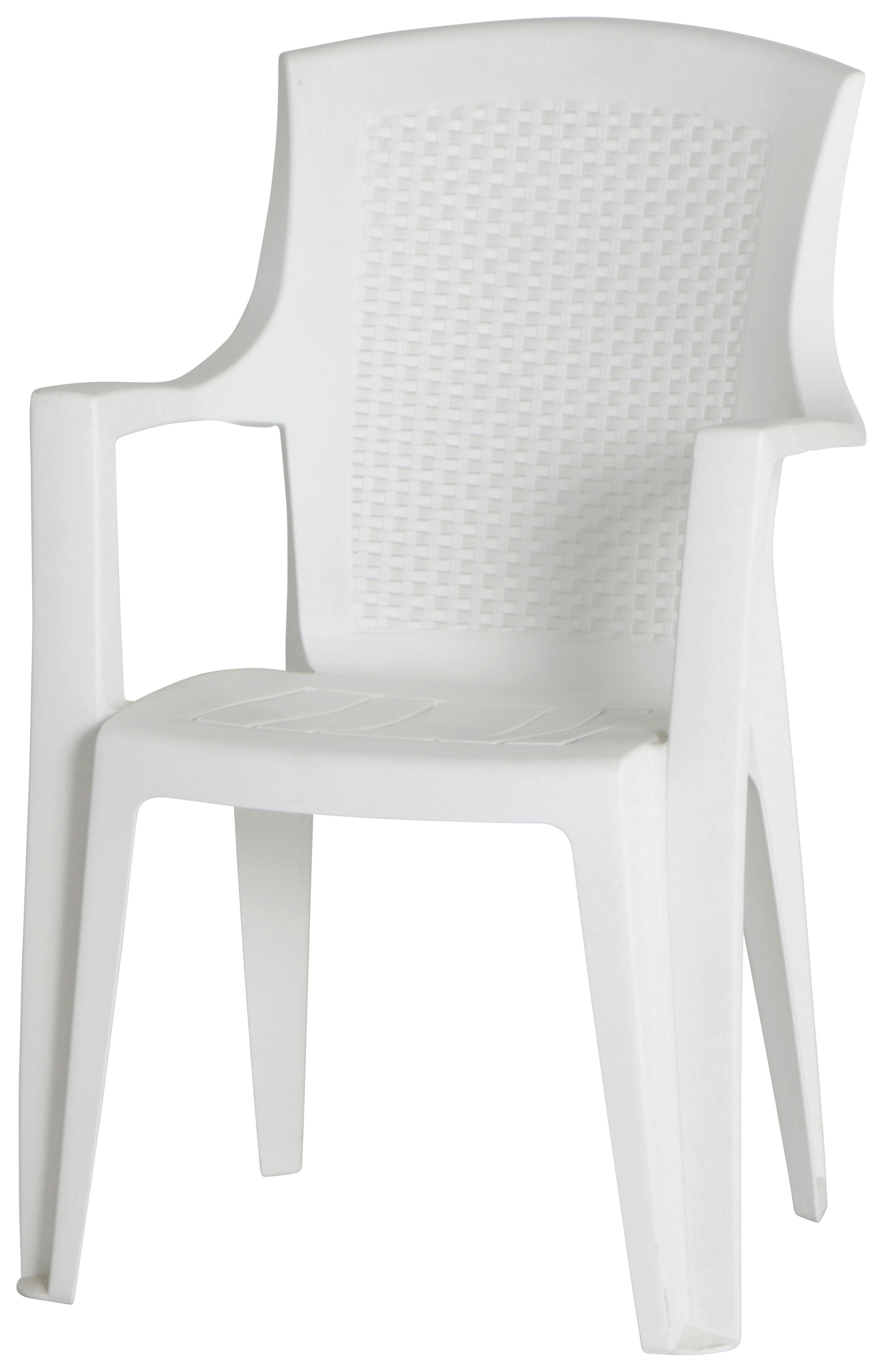 ProGarden Stapelsessel Eden weiß Kunststoff B/H/L: ca. 55x91x46 cm Eden - weiß (46,00/55,00/91,00cm) - ProGarden