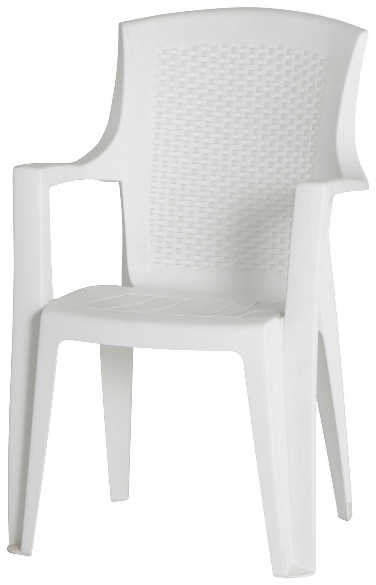 ProGarden Stapelsessel Eden weiß Kunststoff B/H/L: ca. 55x91x46 cm Eden - weiß (46,00/55,00/91,00cm) - ProGarden