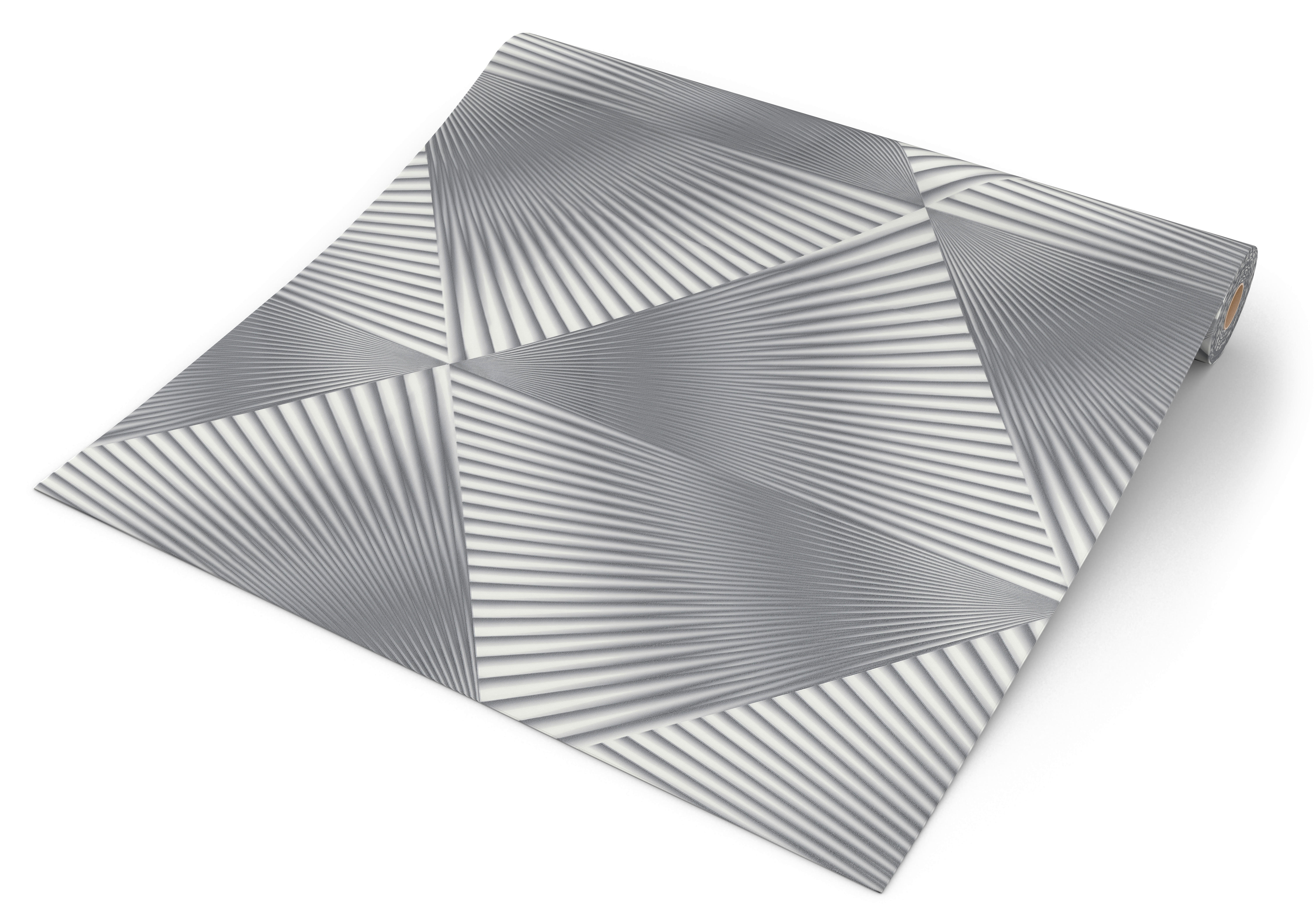Erismann Vliestapete 3D-Optik grau weiß B/L: ca. 53x1005 cm Vliestapete_10404-10 - weiß/grau (53,00/1005,00cm) - Erismann