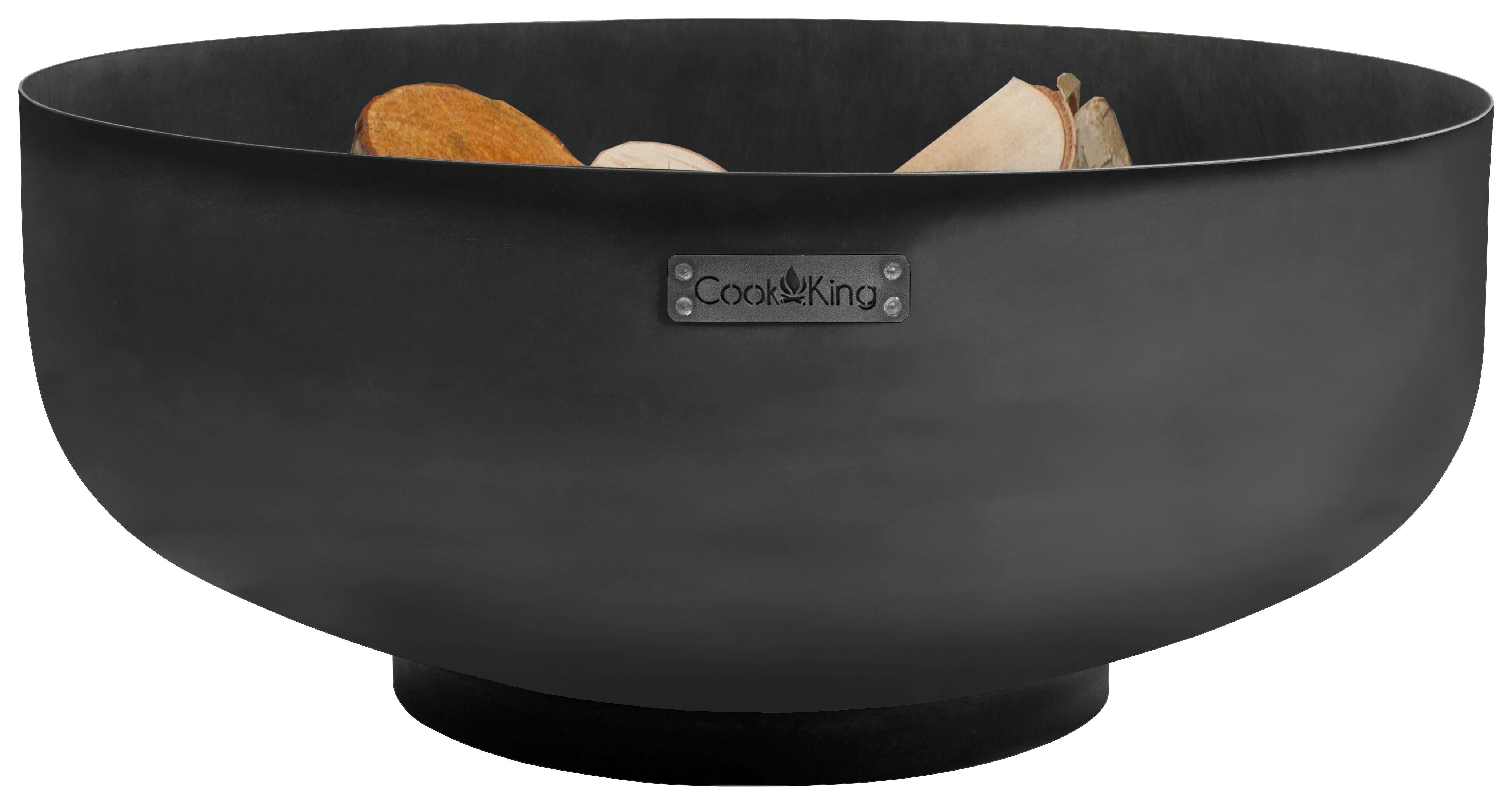 CookKing Feuerschale Palermo XXL schwarz Stahl B/H/T: ca. 80x35x80 cm Palermo XXL - schwarz (80,00/35,00/80,00cm) - CookKing