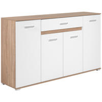 Sideboard Volos Eiche Sonoma Nachbildung weiß B/H/T: ca. 160x90x38 cm Volos - Eiche/weiß (160,00/90,00/38,00cm)