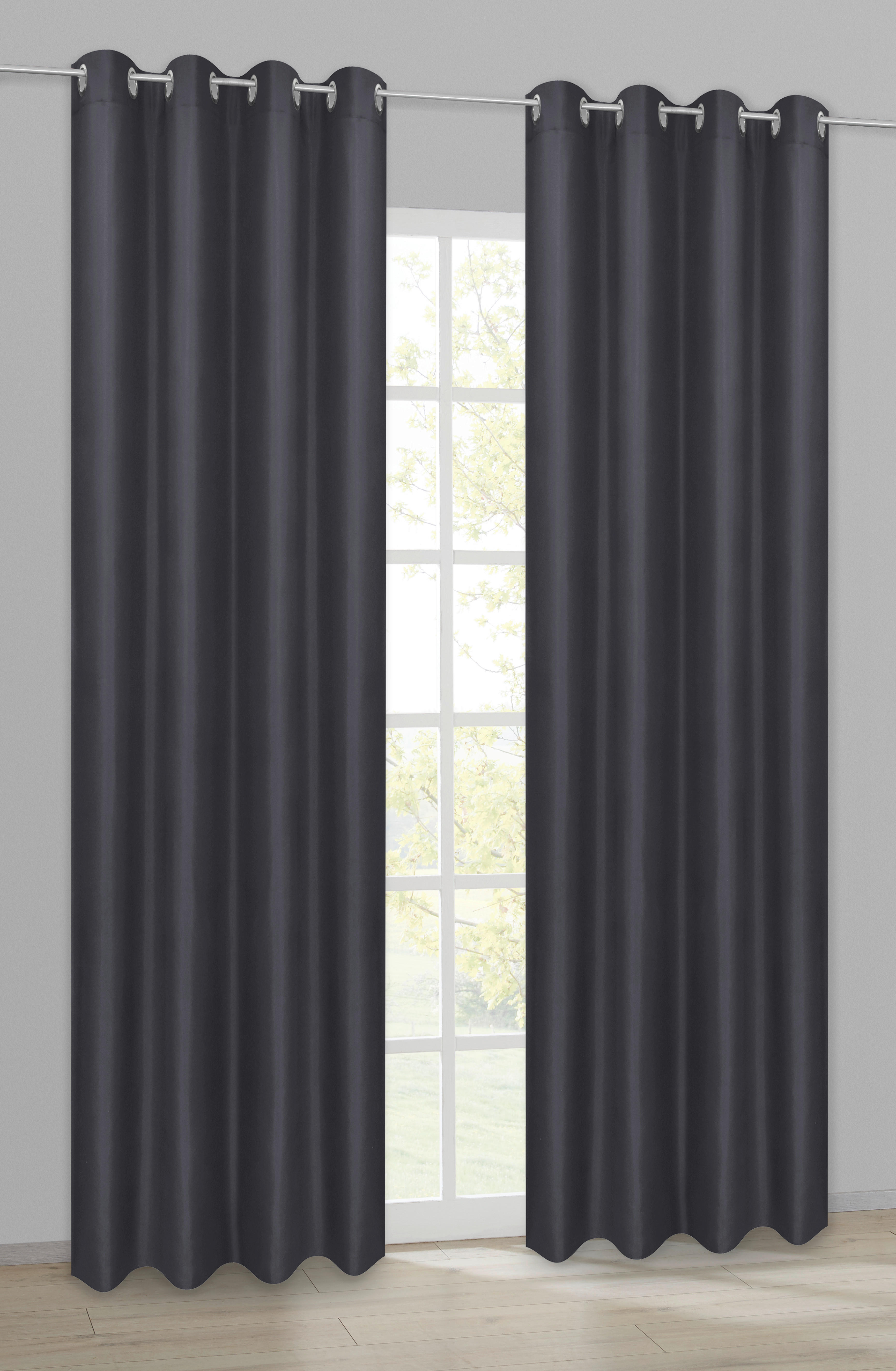 Ösenvorhang Barnaby schwarz B/L: ca. 140x235 cm Barnaby - schwarz (140,00/235,00cm) - ACUS design collection