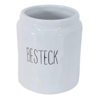 Besteckhalter weiß Porzellan H/D: ca. 12x14 cm Besteckhalter - weiß (14,00/12,00cm)