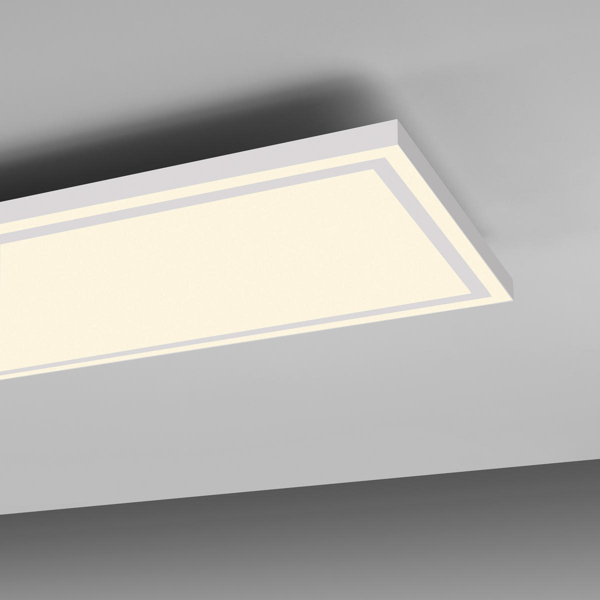 Just Light LED-Deckenleuchte BEDGING 14882-16 weiß Eisen Kunststoff B/H/T: ca. 80x5,6x35 cm 2 Brennstellen BEDGING - weiß (80,00/5,60/35,00cm) - Just Light