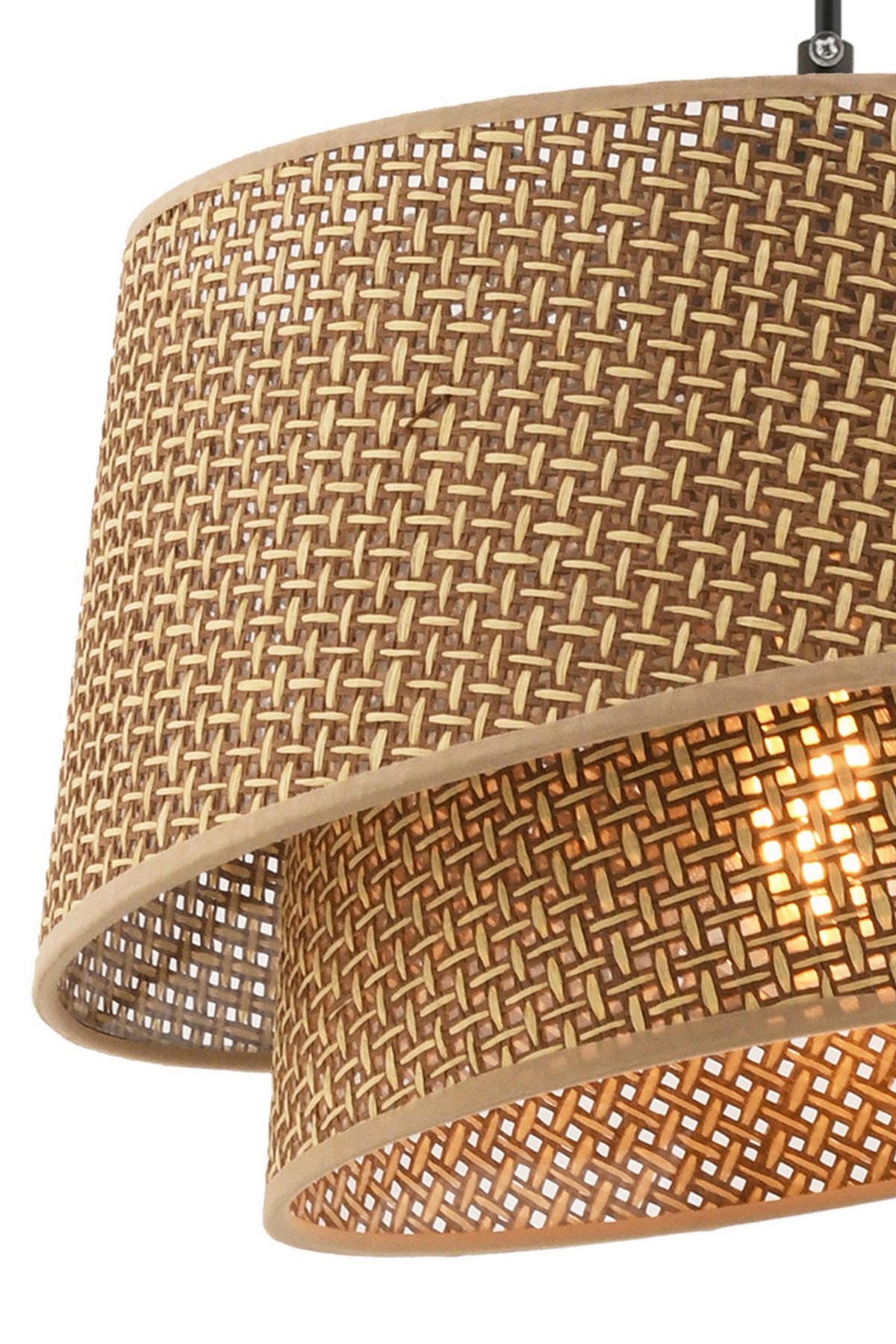 Opviq Pendelleuchte beige Metall Stoff B/H/L: ca. 32x65x32 cm E27 1 Brennstellen Barette Hazeran - beige (32,00/32,00/65,00cm) - Opviq