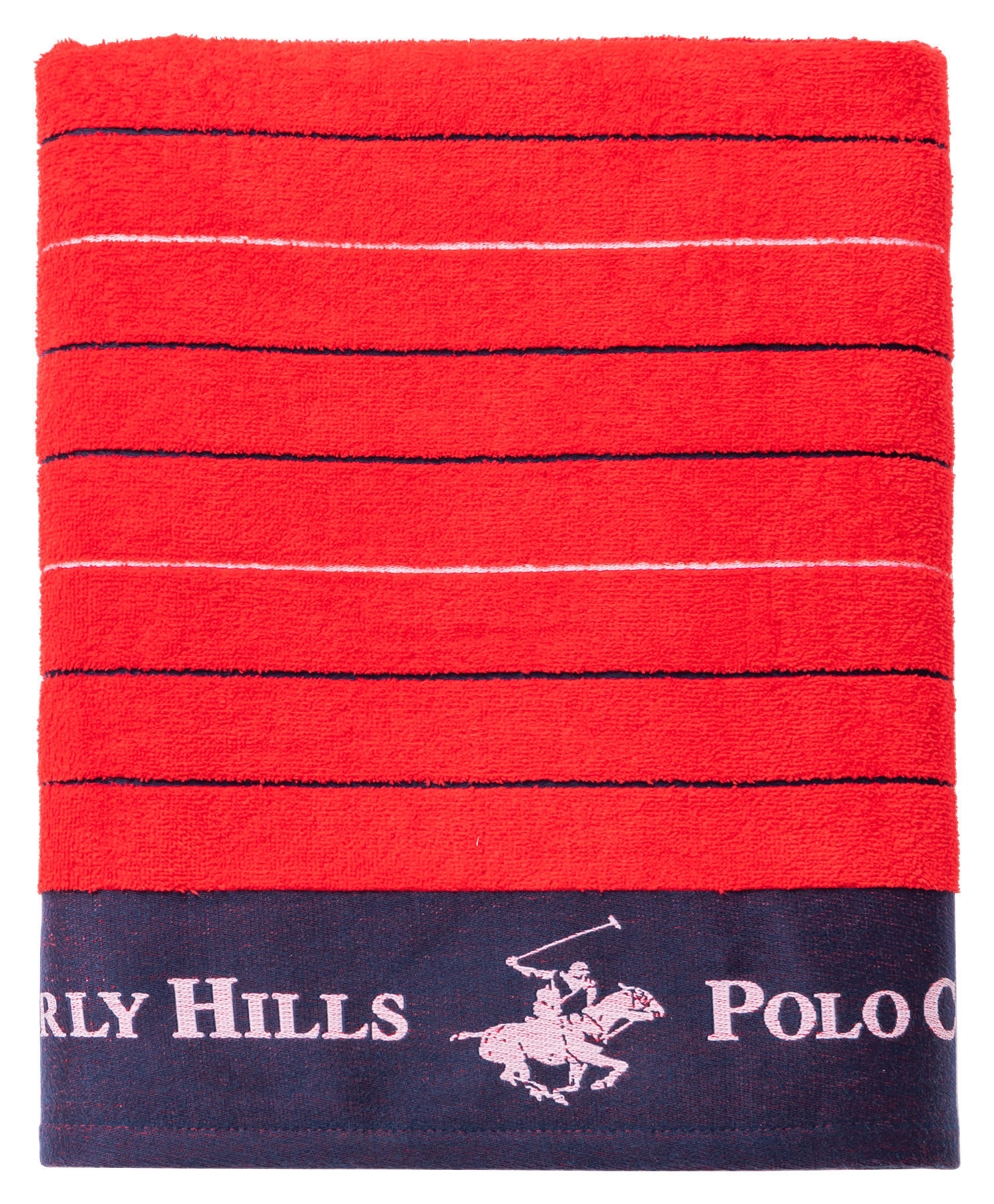 Strandtuch POLO CLUB rot Baumwolle B/L: ca. 90x160 cm POLO CLUB - blau/rot (90,00/160,00cm) - POLO CLUB