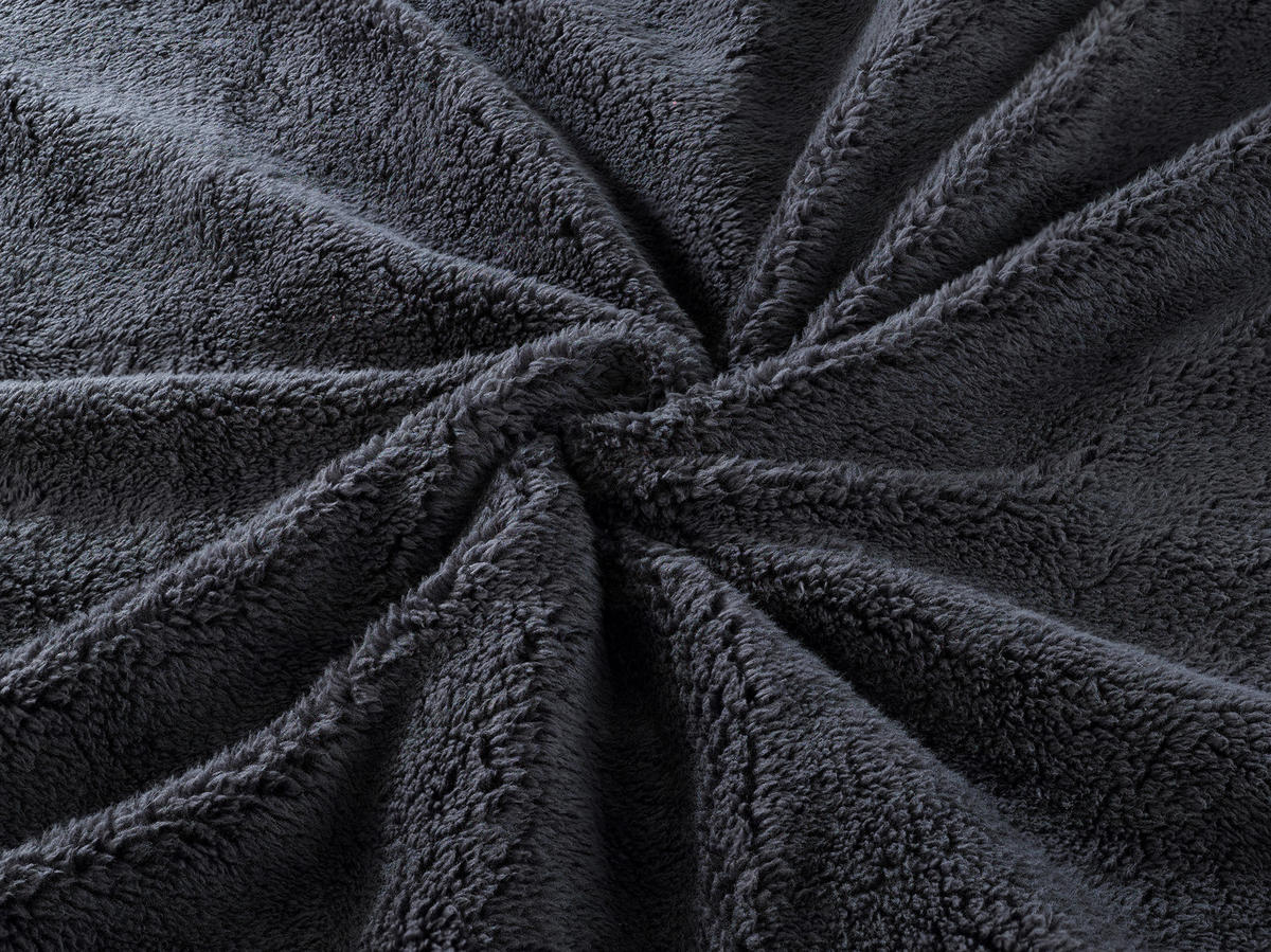 Microfaser Bettwäsche Teddy-Fleece Bettwäsche_Microfaser-Teddy-Flausch - anthrazit (135,00/200,00cm)