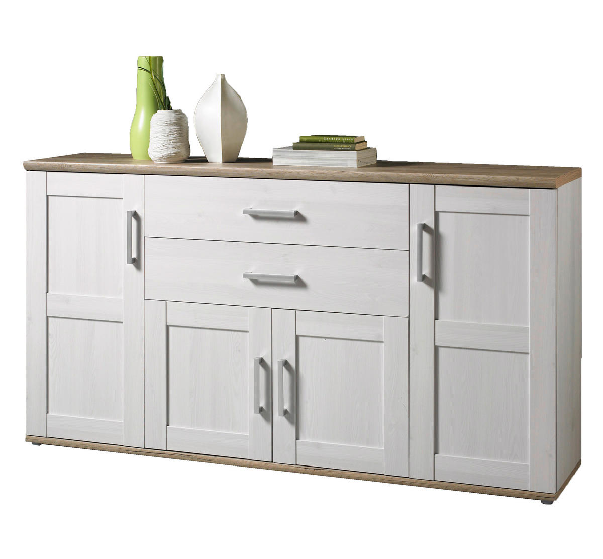 Sideboard Romance Sibiu Lärche Nachbildung San-Remo Nachbildung B/H/T: ca. 186x100x46 cm Romance - (186,00/100,00/46,00cm)