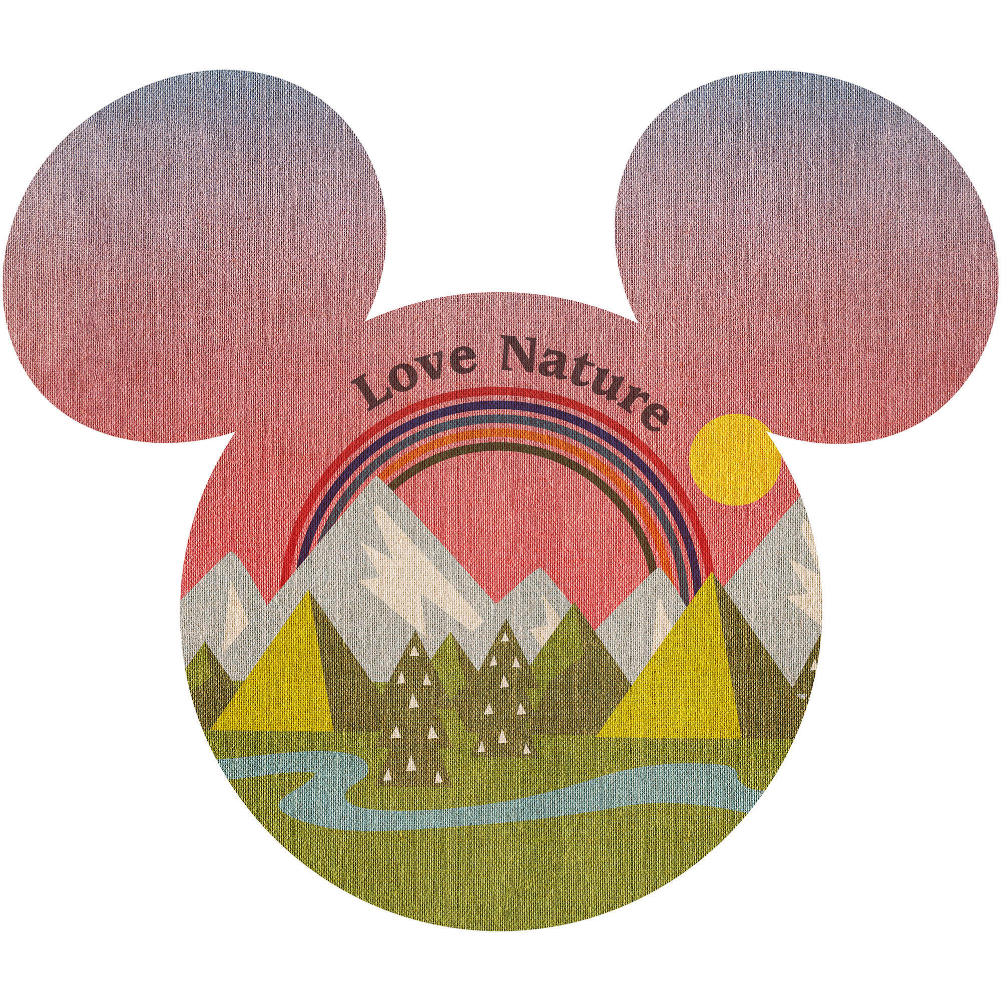 Komar Wandtattoo Mickey Head Summer Hike  Mickey Head Summer Hike B/L: ca. 125x125 cm Mickey Head Summer Hike - (125,00/125,00cm) - Komar